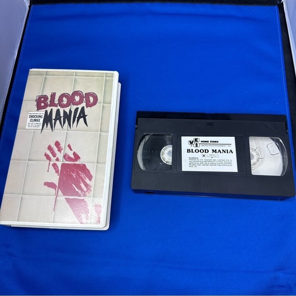 Blood Mania VHS Clamshell Vintage 70s Horror